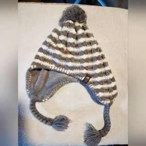 Cozy Striped Pom-Pom Hat